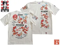 爆裂爛漫娘／Lサイズ／半袖Ｔシャツ／RMT-350／オフホワイト／エフ商会／新品／送料無料／和柄／浮世絵／金魚づくし百物語／歌川国芳のサムネイル
