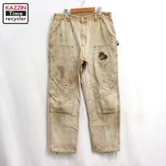 00s USA製 Carhartt 襤褸 ダブルニー ダック ペインターパンツ メンズ 表記36×34サイズのサムネイル