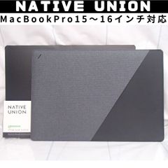 【NATIVE UNION】STOW-MBS-GRY-16 プレミアム 薄型 スリーブケース PCケース パソコンケース MacBook Pro15 / MacBook Pro16 ブラック × グレー 260623W006