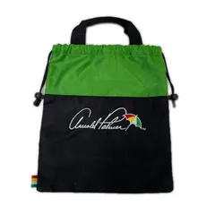 中古 アーノルドパーマー Arnold Palmer シューズケース 黒 ブラック×グリーン シューズバッグ 巾着タイプのサムネイル