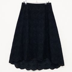 LOISIR サークルフラワーカットジャカードタックギャザースカート