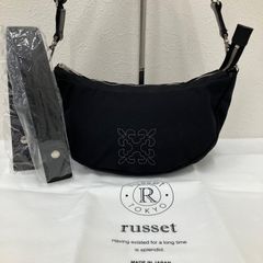 新品未使用 russet 軽量370g ナイロンカゴショルダーバッグ　ラフィア 新品未使用 russet 軽量370g ナイロンカゴショルダーバッグ ラフィア