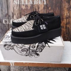 TUK ティーユーケー メンズ ラバーソール  Viva II Low Creeper MTN Zeebra 黒 ゼブラ柄 US-9 27cm