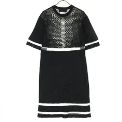 Alexander Wang アレキサンダーワン エイチアンドエム H＆M  コラボ 半袖 シースルー ニット クルーネック 膝丈ワンピース S ブラック レディース 古着のサムネイル