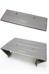 NEIRO ベルン トレッキングパッド アルミニウム グレー ミニマリスト テーブル 8.5cm x 21.2cm x 31.4cmのサムネイル