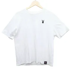 PLAYBOY Bunny Tシャツ S ホワイト 半袖 バックプリント ビッグプリント ロゴ プリントTシャツ うさぎ バニー ワンポイント 綿100% カジュアル ストリート アメカジ メンズ レディース ユニセックス 人気 定番 春夏 古着 ファッションのサムネイル