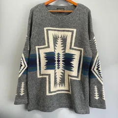 PENDLETON　ペンドルトン ジャカードニット　ウール　グレー　メンズ　4のサムネイル