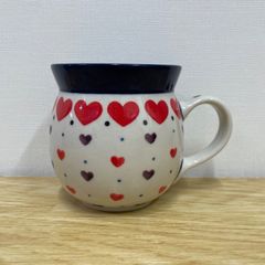 ポーランド食器 ポーリッシュポタリー ハート柄2点セット マグカップ