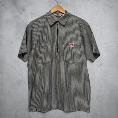 アリメカ製 BEN DAVIS ワークシャツ 2XL 茶×白 ヒッコリー 美品 - メルカリ