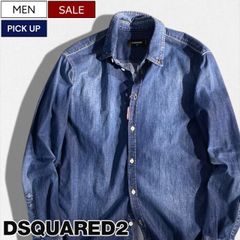 25春夏SAFARI記載□RFIDディースクエアードインディゴチェックシャツ52