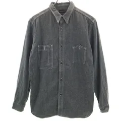 BIG YANK ビックヤンク 山ポケ 復刻 長袖 シャツ L グレー メンズ 古着のサムネイル