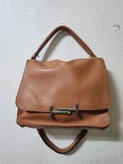 KTMama様Delvaux 2wayショルダーハンドバッグ ブラウン レザー - メルカリ