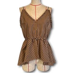 REHERSALL リハーズオール リネンフリンジベスト ハンドメイド