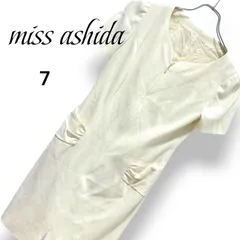 miss ashida ミスアシダ ワンピース 半袖 ひざ丈 スクエア風ネック ギャザーポケット バックファスナー スリット 無地 高級感 上品 エレガント フォーマル セレモニー パーティー お出かけ 結婚式 婦人服 レディース S【7】ST001のサムネイル