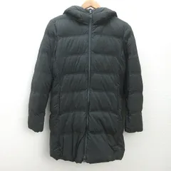 t■ユニクロ/UNIQLO フーディー シームレスダウンコート/セミロング■緑系【レディースM】LADIES/X63【中古】のサムネイル