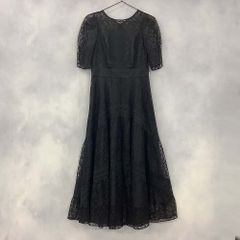 美品 マリークワント デイジー柄 ロングワンピース ブラック シアー
