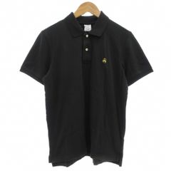 BROOKS BROTHERS ポロシャツ 半袖 刺繍ロゴ 鹿の子 黒 メンズM - メルカリ