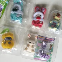 シルバニアファミリー 赤ちゃんコレクション 妖精 フルーツ カラフルうさぎ ティータイム 5点セット