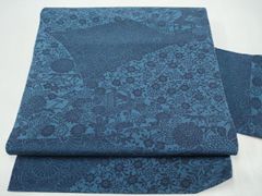 専用帯7739 ●高級 正絹 イカット織 全通 名古屋仕立て 名古屋帯 帯9073 ○高級 正絹 藍染 全通 名古屋仕立て 名古屋帯 - メルカリ