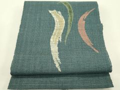 夏物 紗の八寸名古屋帯（夏草文）長375 透け感 正絹美品 - メルカリ