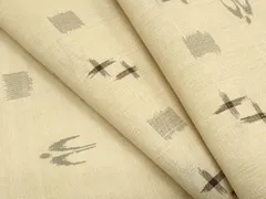 平和屋着物＊夏物　紗紬　琉球絣紋様　正絹　逸品　CABJ0866thのサムネイル