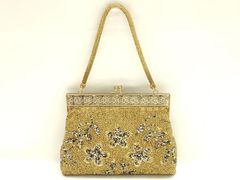 ビーズ刺繍 ゴールド 和装バッグ - メルカリ