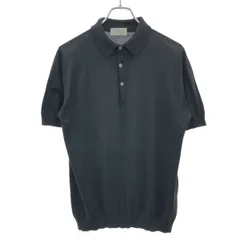 JOHN SMEDLEY ジョンスメドレー コットンニットポロシャツ  ブラック Lのサムネイル