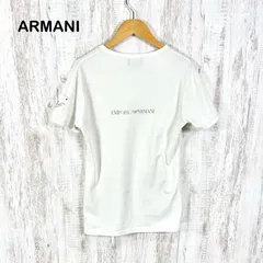 EMPORIO ARMANI エンポリオアルマーニ イーグルロゴ Vネック Tシャツ ホワイトのサムネイル