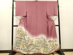 平和屋着物▽男性 小紋 単衣 アンサンブル 色無地 瑠璃紺色 AABI7213cs