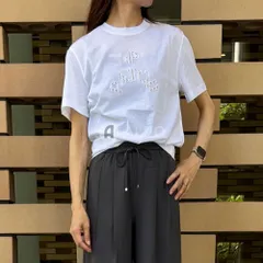 【2026春夏物モデル】☆6/19入荷☆ PATOU パトゥ JE2179999 オーガニックコットン JP ポプリンTシャツ アップリケ ロゴ刺繍 半袖 ★ホワイト レディースのサムネイル