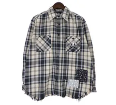 マスターマインドジャパン MASTER MIND JAPAN × エスダブリュージェーピー SWJP 26SS 【 Flannel Shirt   MJSW 26SS 003 】 マルチ ワッペン フランネル 長袖 ロングスリーブ チェックシャツ　51126のサムネイル