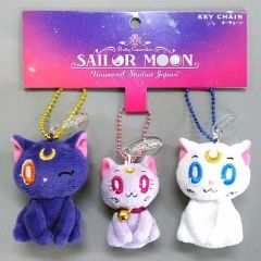 [중고]키링마스코트 (캐릭터) 루나 & 아르테미스 & 다이애나 마스코트 키 체인 3 개 세트 [미소녀 전사 세일러 문 더 미라클 4-D] 유니버설 스튜디오 재팬 한정
