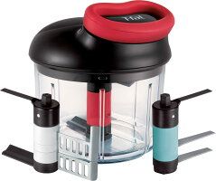 【新品】ティファール みじん切り器 手動 900mL ふたも洗える ブレ―ド3種類 「ハンディチョッパー バラエティキット」 独自のダブルツイストブレード K13711