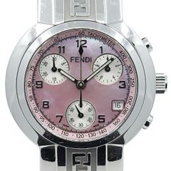 美品☆FENDI クロノグラフピンクシェル文字盤 - メルカリ