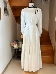 JENNE ジェンヌ ティアード ワンピース カシュクール 長袖 S 白 - メルカリ