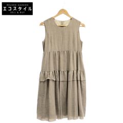 DAISY LIN Beige Cream Puff Sleeveless Dress, Size 42