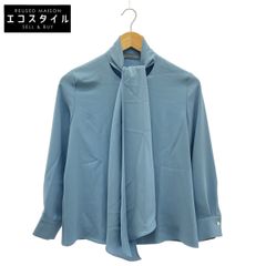 theory luxe 25AW 03-5308208 Washed Blue Polyester Marvine Saylie Blouse S32