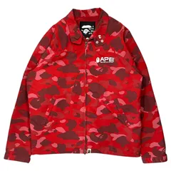 A BATHING APE(アベイシングエイプ) 2005'S Color Camouflage Zip-Up Coach Jacket カラー カモ ジップアップ コーチ ジャケット  M レッド 00's アーカイブのサムネイル