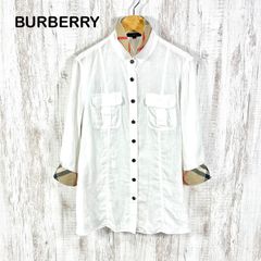 美品】バーバリーロンドン 麻100% 長袖シャツ ノバチェック 38