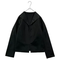 Y's(ワイズ) 90's Ripple Poly Fabric Skipper Blouse 90年代 リップル ポリ スキッパー ブラウス YF-B04-910 FREE(S程度) ブラック ヨウジヤマモトのサムネイル