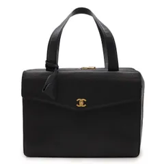 CHANEL シャネル ココマーク ビジネスバッグ ブリーフケース 書類カバン キャビアスキン レザー ブラック 黒 ゴールド金具のサムネイル