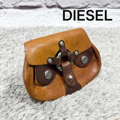 DIESEL ディーゼル マルチケース レザー ブラウン ブレイブマン イタリア製のサムネイル