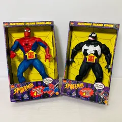 【未使用保管品】【2点セット】 エレクトロニック・トーキング・スパイダーマン ヴェノム トイビズ Toy Biz フィギュア 人形のサムネイル