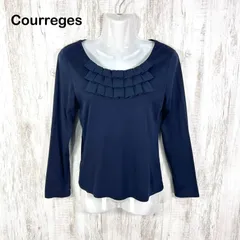 Courreges クレージュ ティアードフリル カットソー ネイビーのサムネイル
