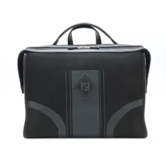 FENDI フェンディ ビジネスバッグ ハンドバッグ ロゴ メッシュ レザー ブラック 黒 グレー シルバー金具 ショルダー欠品 7VA400のサムネイル