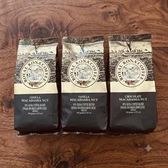 ロイヤルコナコーヒー バニラ マカダミアナッツ 2袋 チョコレート マカダミアナッツ 1袋 粉のサムネイル