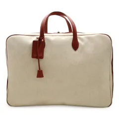 HERMES エルメス ヴィクトリア60 ボストンバッグ 旅行カバン トラベルバッグ トワルアッシュ トリヨンクレマンス ナチュラル レッドのサムネイル