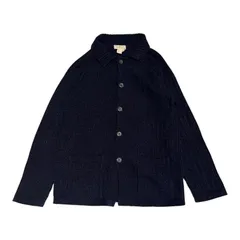 Ermenegildo Zegna(エルメネジルドゼニア) Wool knit jacket ウール ニット ジャケット カーディガン 48 S ネイビー カバーオール 厚手のサムネイル