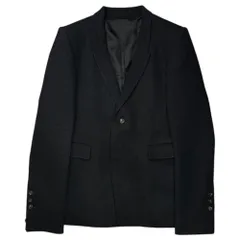 Rick Owens(リックオウエンス) Cotton-Wool Brushed 1B Blazer Jacket コットン ウール 起毛 1ボタン ブレザー ジャケット RU02A5738-WCF 38 ブラックのサムネイル
