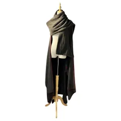 YOHJI YAMAMOTO POUR HOMME(ヨウジヤマモトプールオム) 12-13AW Collection runway worn blanket cloak コレクションランウェイ着用 毛布マント HD-C20-007 3 ブラウン×レッドのサムネイル
